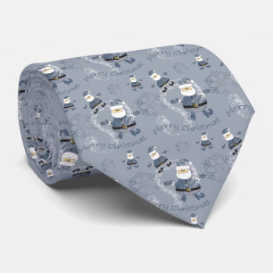 Cravate Denim Mode Noël Père Noël Motif