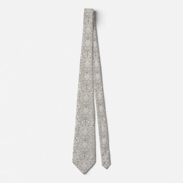 Cravate Dentelle blanche Damas Floral Simple (Devant)