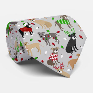 Cravate des chiens Pitbull de Noël