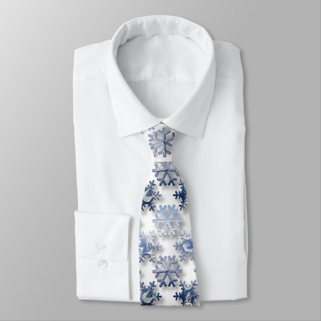 Cravate des flocons d'argent (Attaché)
