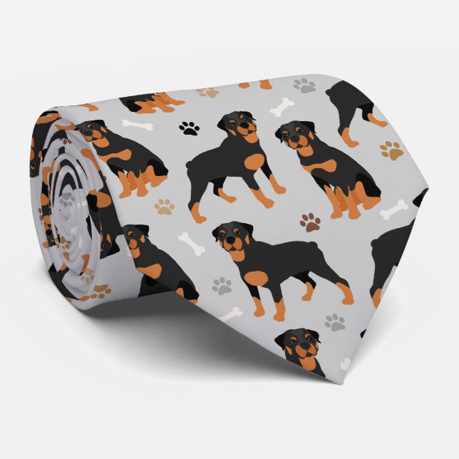 Cravate des os et des pattes de chien Rottweiler (Roulé)