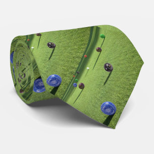Cravate Des Pelouses Colorées Sur Le Vert,