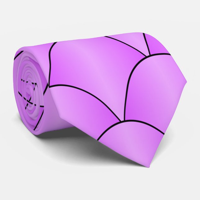 Cravate Design Art Déco violet (Roulé)