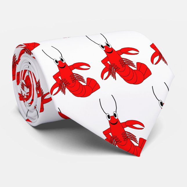 Cravate Design de homard rouge (Roulé)