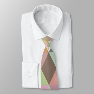 Cravate Design élégant, Brown, vert et rose Motif de dia