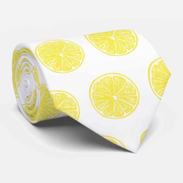 Cravate Design motif de tranches de citron (Roulé)