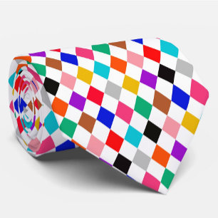 Cravate Design Motif multicolore Harlequin Diamonds