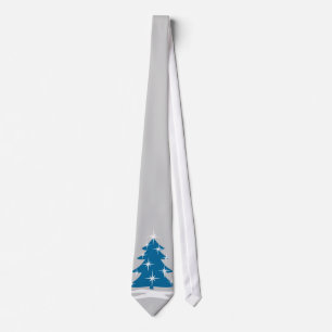 Cravate d'hiver Blue Christmas Tree Festive Cravat