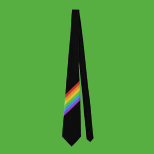 Cravate Diagonale arc-en-ciel de la fierté : Couleurs auda