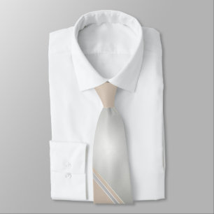 Cravate Diagonale couleur diamant et champagne
