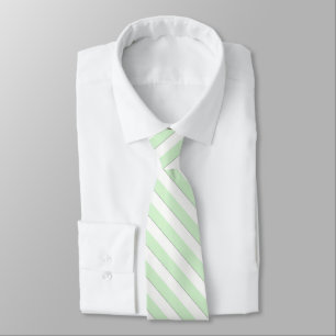 Cravate Diagonale Pastel Vert rayures sur couleur personna