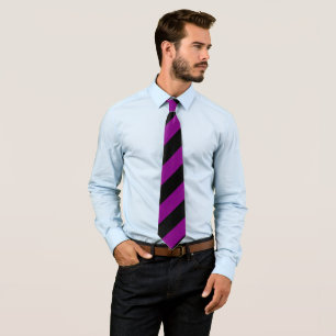 Cravate Diagonale violette et noire