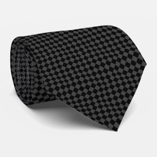 CRAVATE DIAMONDE GRIS SOMBRE ET NOIR