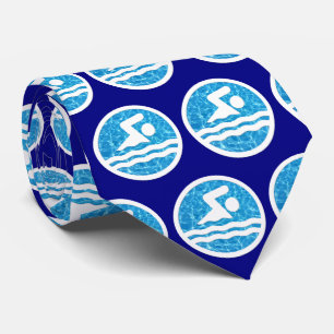 Cravate d'icône de nageur ou de natation et de