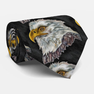 Cravate d'illustration de l'aigle à tête blanche a