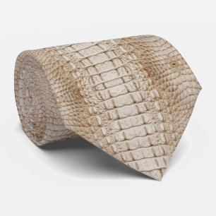 Cravate d'impression Alligator blanc