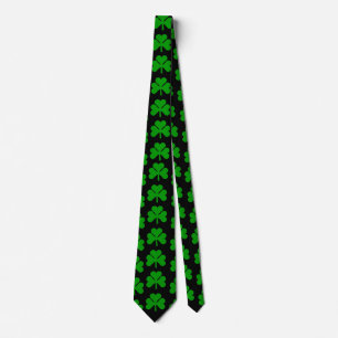 Cravate d'impression shamrock