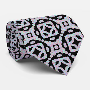 Cravate Disques ondulés de couleur pastel, motif symétriqu