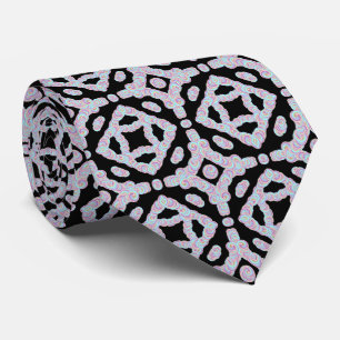 Cravate Disques ondulés de couleur pastel, motif symétriqu