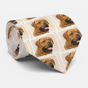 Cravate Dogue de Bordeaux Painting - Cute Original Dog Art