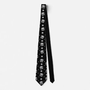 Cravate Doll japonais traditionnel noir et blanc