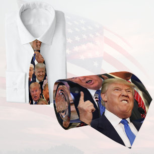 Cravate Donald Trump Visages Drôles de Cadeau Tr