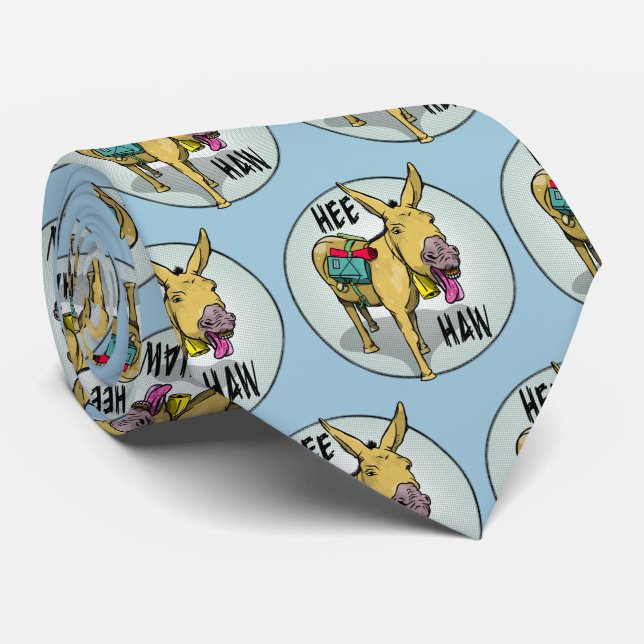 Cravate Donkey Braying HEE HAW (Roulé)