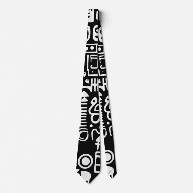 Cravate Doodles Abstraits formes modernes (Devant)