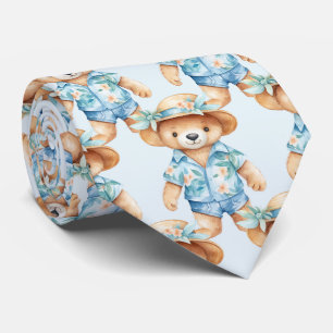 Cravate d'ours bleu Teddy