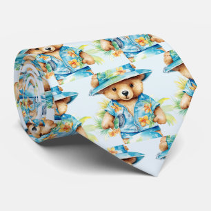 Cravate d'ours bleu Teddy
