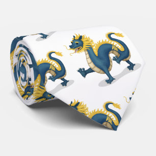 Cravate Dragon du zodiaque chinois Mignon Signe d'astrolog
