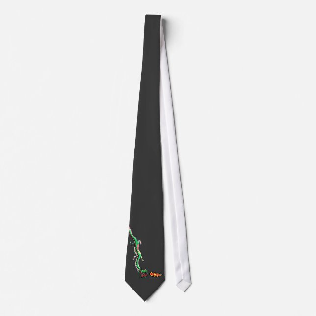 Cravate Dragon Fierce (Couleurs Personnalisées) (Devant)