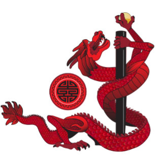 Cravate Dragon rouge