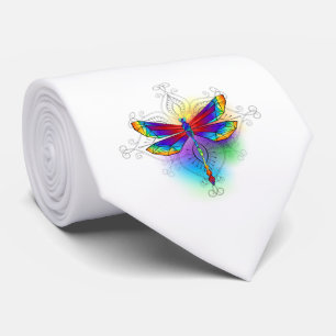 Cravate Dragonfly en arc-en-ciel