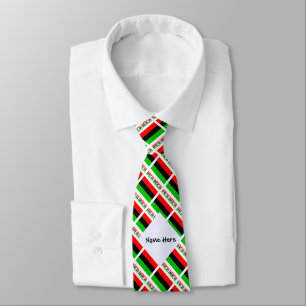 Cravate Drapeau afro-américain et de la diaspora en mosaïq