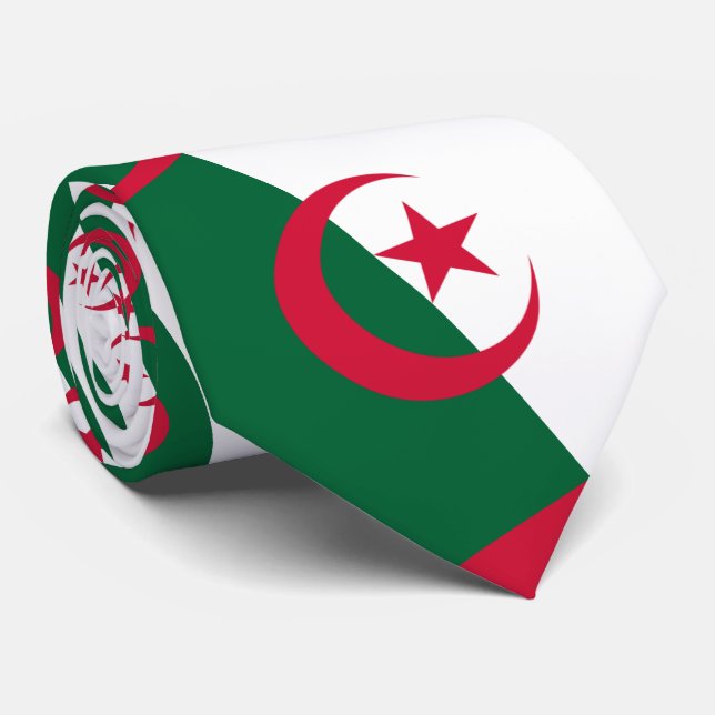 Cravate Drapeau algérien (Roulé)