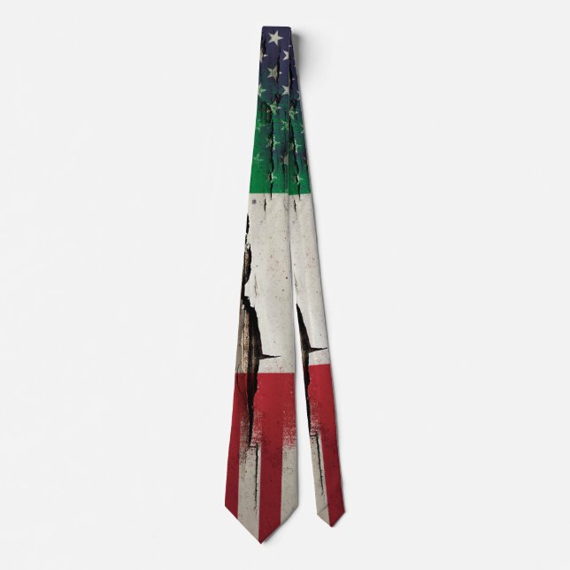 Cravate Drapeau américain italien de la peinture | de (Devant)