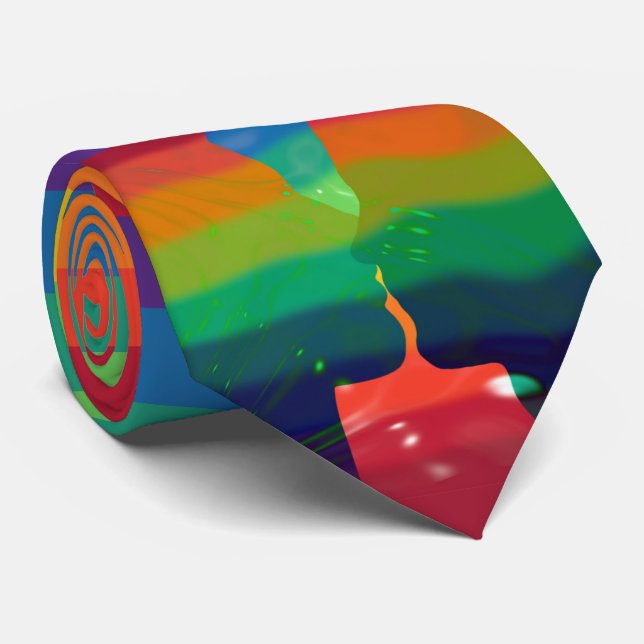 Cravate Drapeau arc-en-ciel (Roulé)