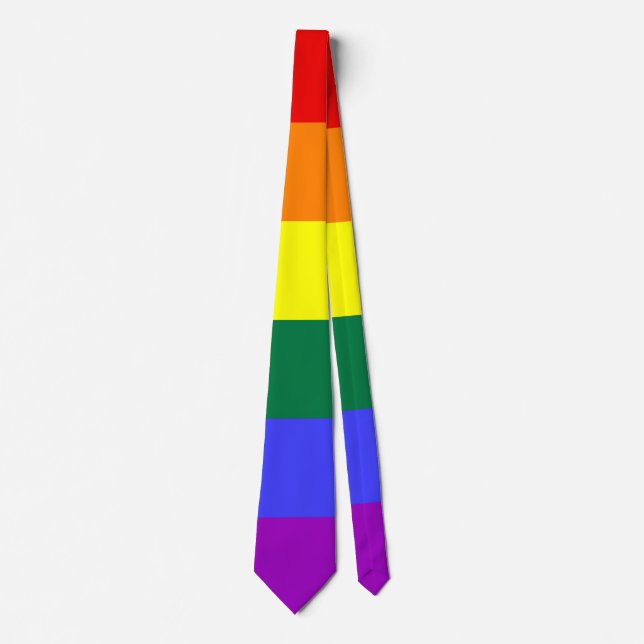 Cravate Drapeau arc-en-ciel LGBT Pride (Devant)
