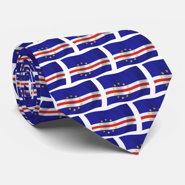 Cravate Drapeau Cap-Vert (Roulé)