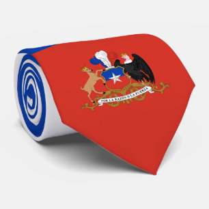 Cravate Drapeau chilien et armoiries, Drapeau du Chili