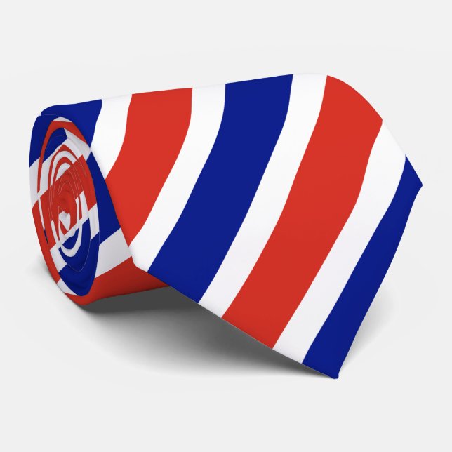 Cravate Drapeau civil du Costa Rica (Roulé)