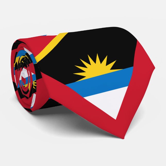 Cravate Drapeau d'Antigua-et-Barbuda, Antiguan-Barbuda (Roulé)
