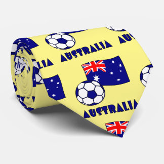 Cravate Drapeau de balle de football australien bleu sur f