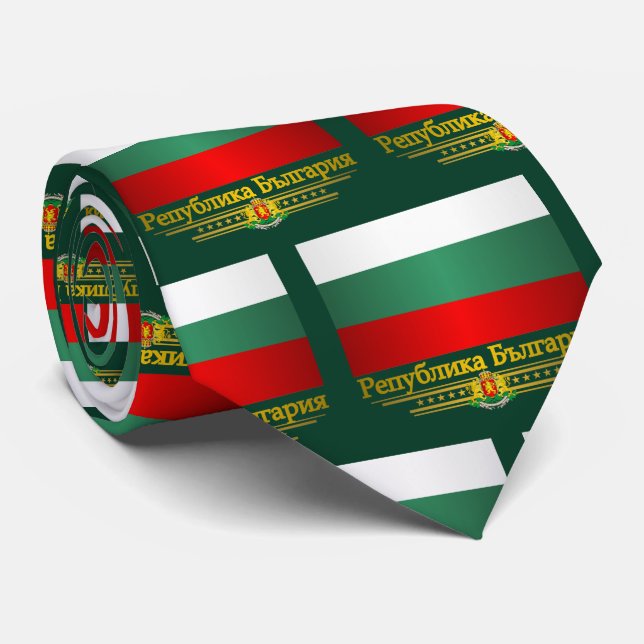 Cravate Drapeau de Bulgarie (Roulé)