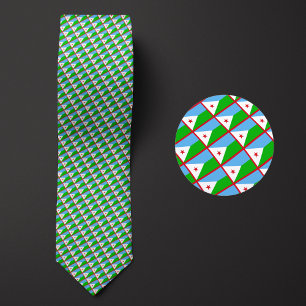 Cravate Drapeau de Djibouti Motif