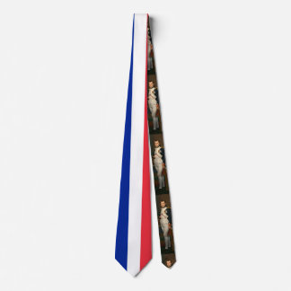 Cravate Drapeau de France et Portrait de Napoléon Bonapart