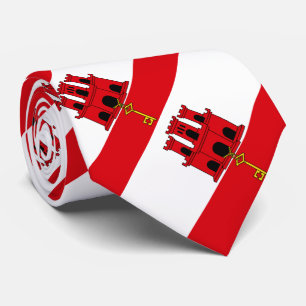Cravate Drapeau de Gibraltar