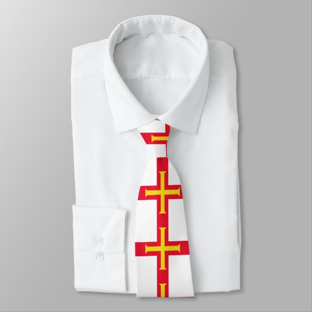 Cravate Drapeau de Guernesey (Attaché)