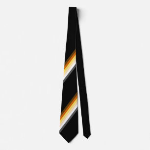 Cravate Drapeau de la Fierté d'ours de masculine et lisse
